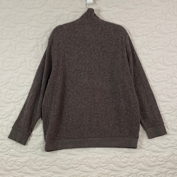 Denver Hayes Zip-Up Sweater Dark Brown Corduroy Size XL - Picture 6 of 6